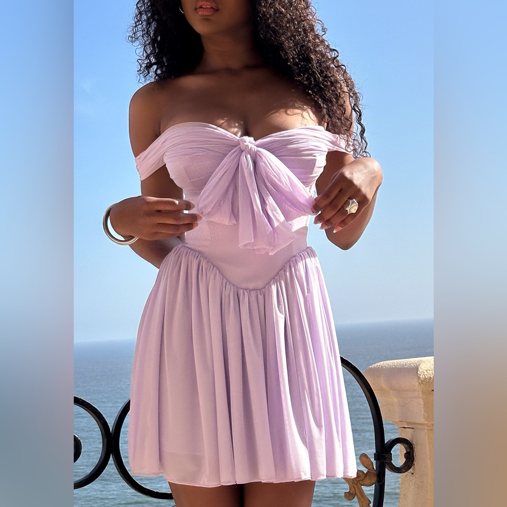 Nwt House Of Cb Soleil Off Shoulder Dress - Large Petite